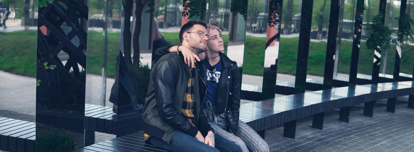A Photo of Two Entrepreneurs Sitting Together and Facing Forward.