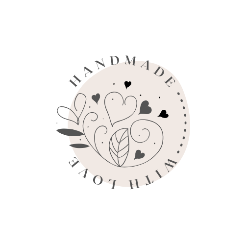 An Image Featuring Text Highlighting That Every Item in This Business is Lovingly Handmade.