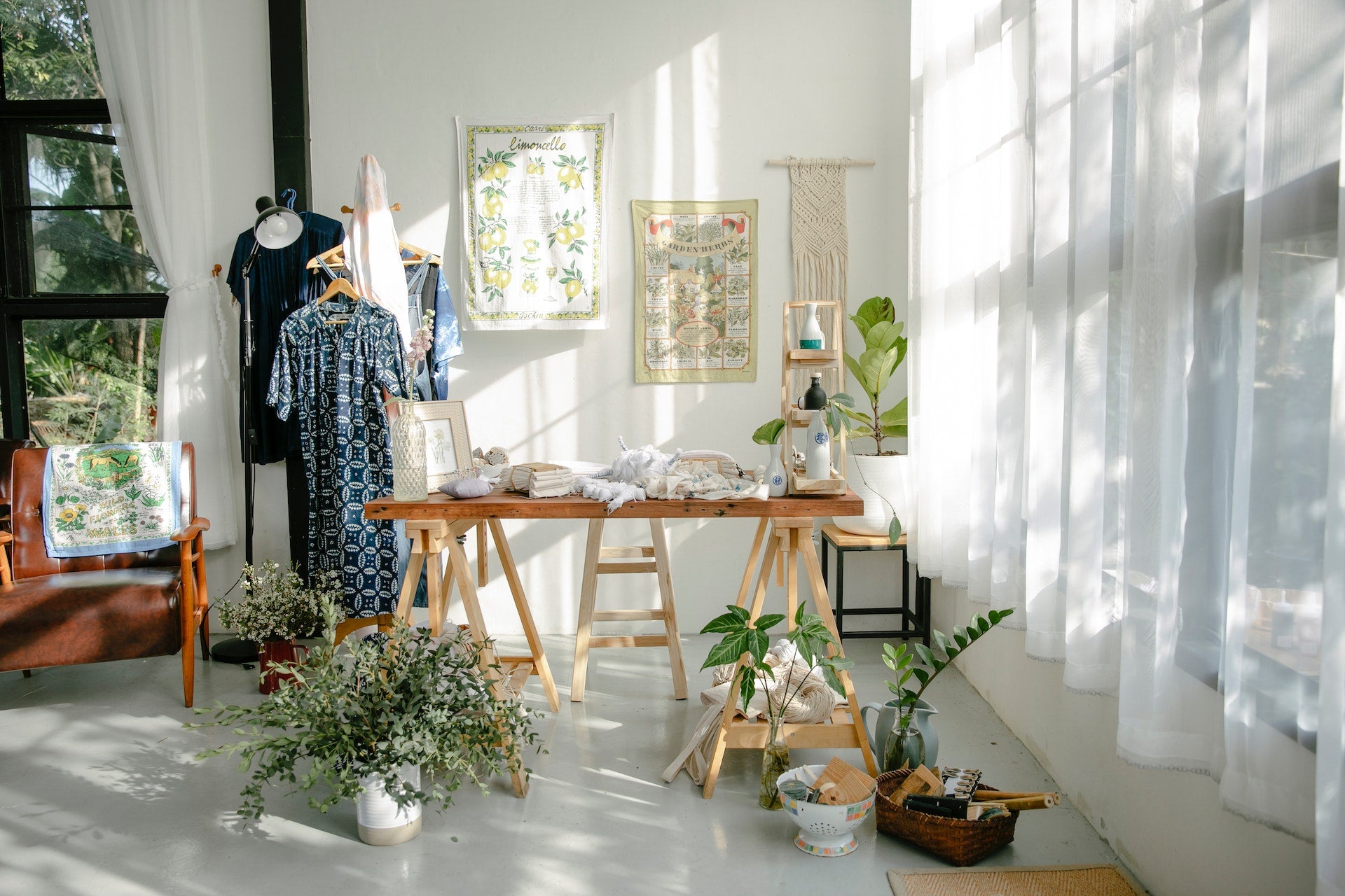 Small Handmade Crochet business studio.
