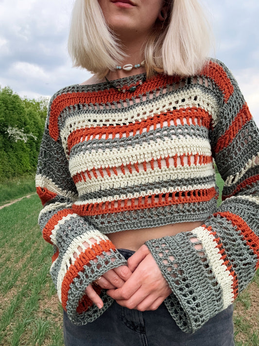 Beginner crochet top pattern, sleeveless, open stitch, lightweight for summer, mesh top, In 3 different colors, fully customizable, instant PDF download.