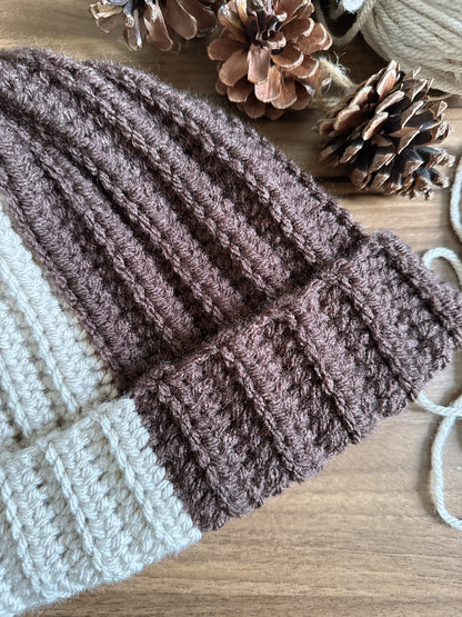 Split Colour Chunky Beanie