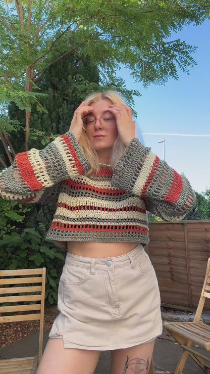 Beginner crochet top pattern, sleeveless, open stitch, lightweight for summer, mesh top, In 3 different colors, fully customizable, instant PDF download.